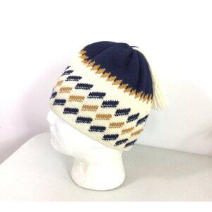 Vintage Nordic Wool Hat Retro Beanie Made in Canada Mens Large